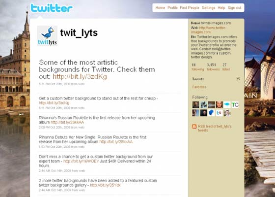 Awesome twitter backgrounds