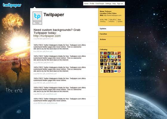 Awesome twitter backgrounds