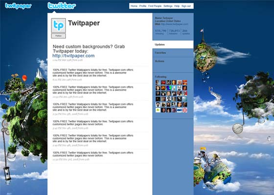 Awesome twitter backgrounds