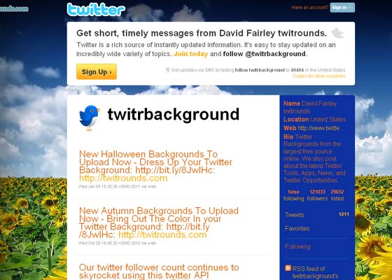 Awesome twitter backgrounds