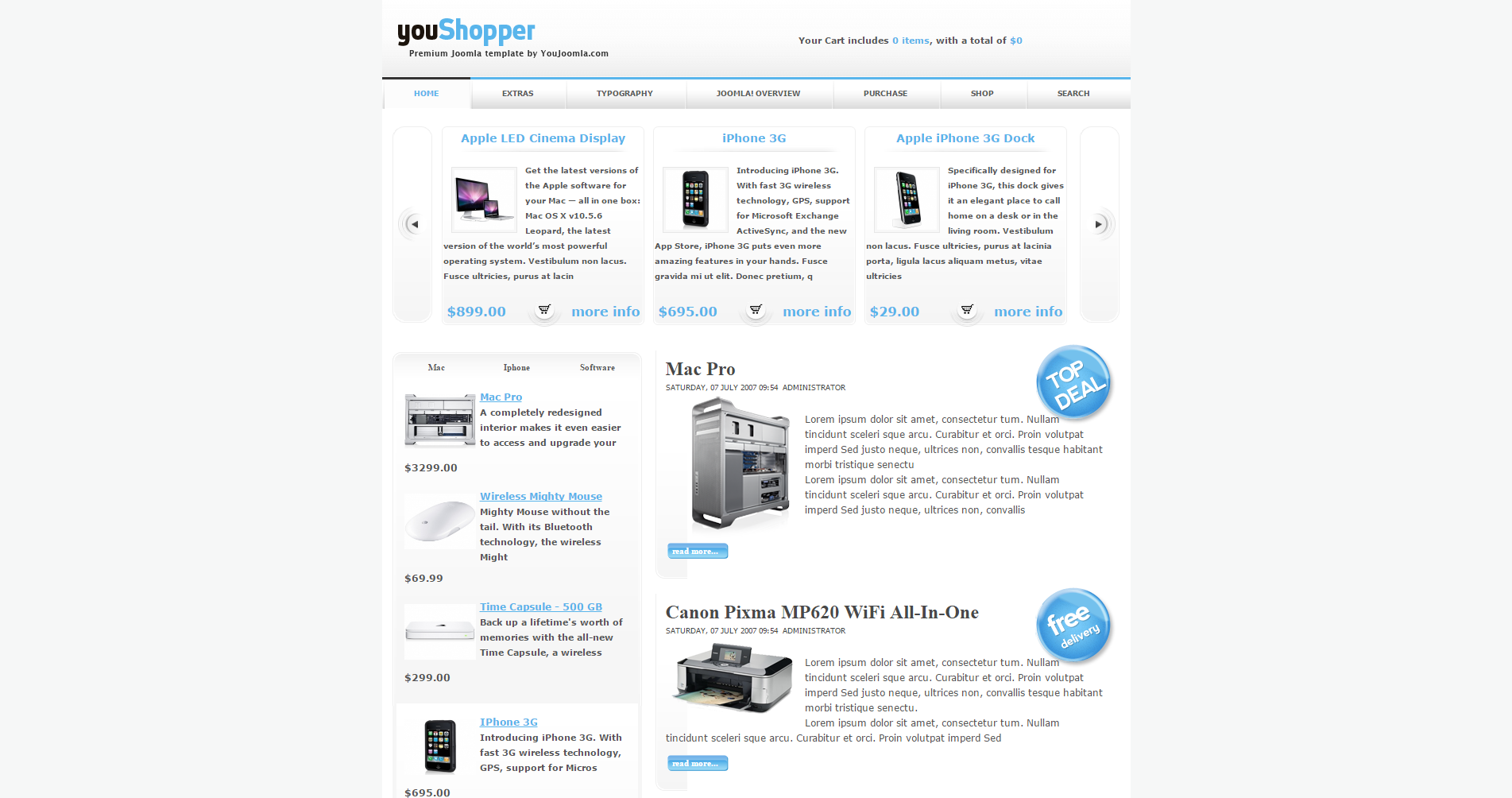 Joomla ecommerce Templates
