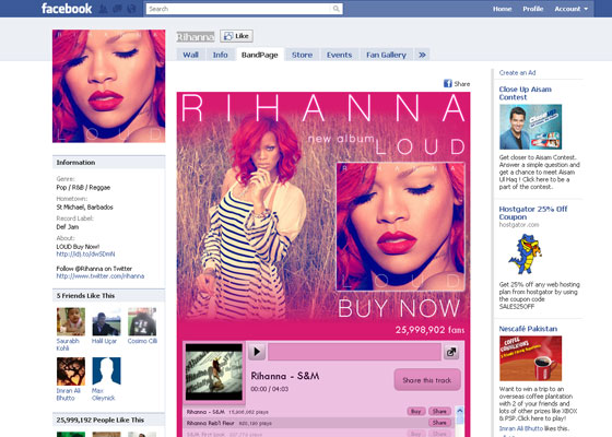 Facebook Fan Pages Inspiration