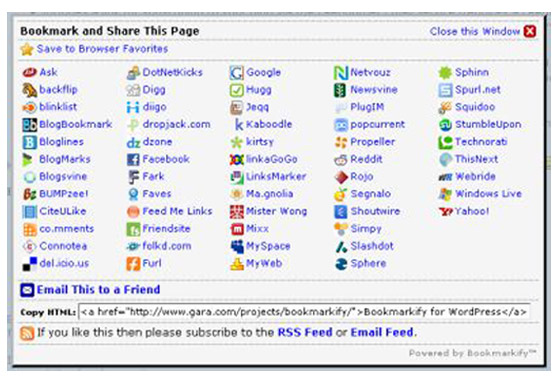 Social Bookmark Plugins For WordPress