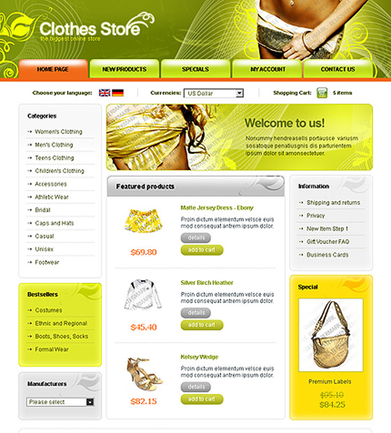 Free Psd Website templates