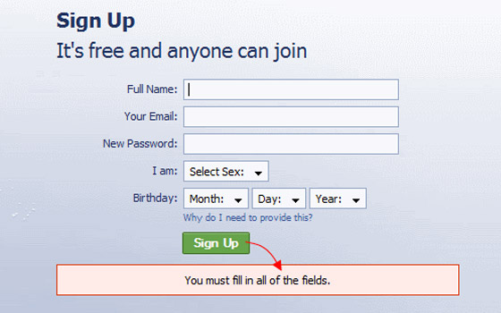 Best Sign Up Forms Examples