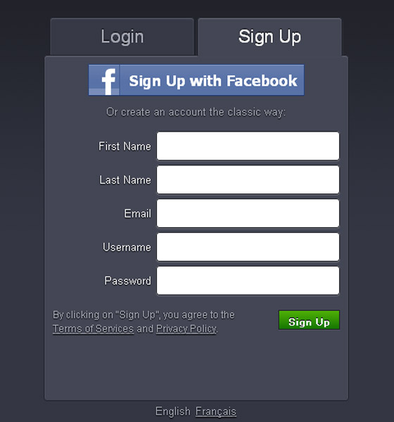 Best Sign Up Forms Examples