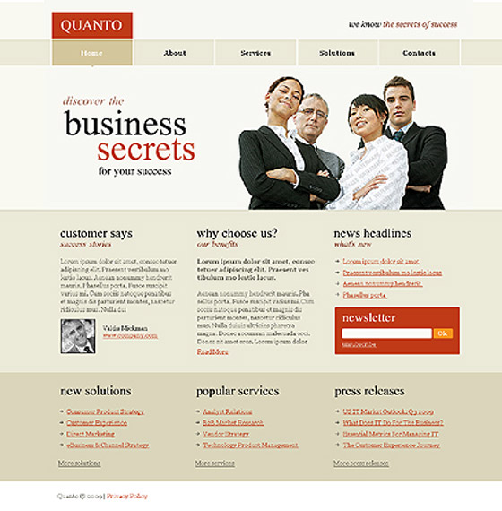 Free Psd Website templates