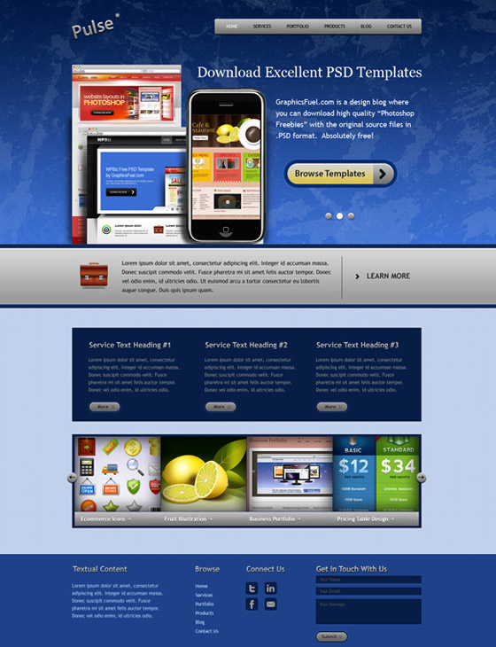 Free Psd Website templates
