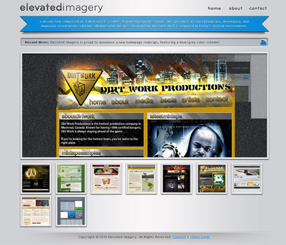 Ribbons in a Web Design