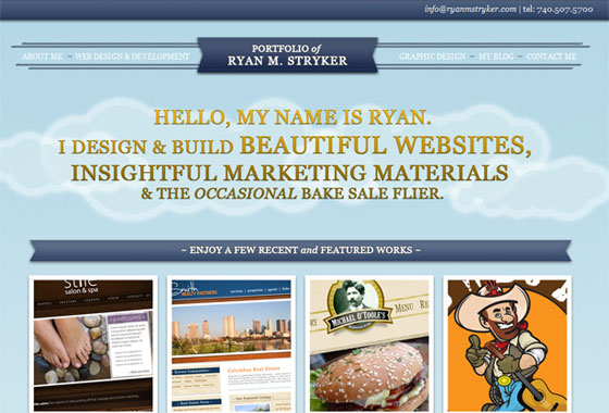 Ribbons in a Web Design