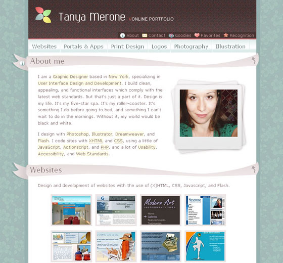 Ribbons in a Web Design