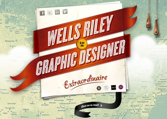 Ribbons in a Web Design