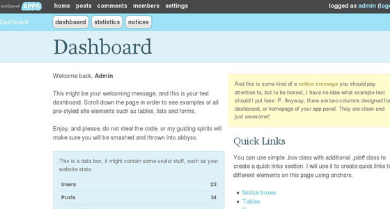 Admin Page Design Inspirations
