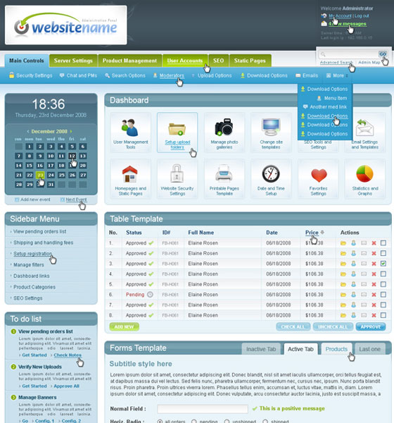 Admin Page Design Inspirations