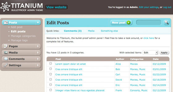 Admin Page Design Inspirations