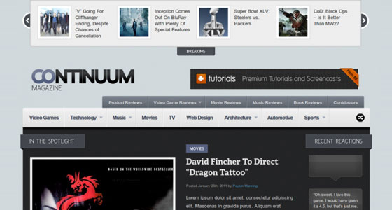 Continuum Magazine WP Theme