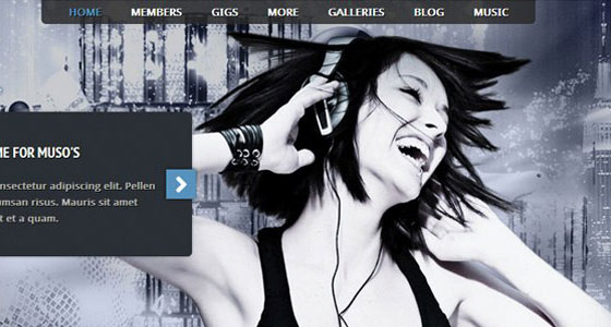 Music Musicians & Facebook App Theme