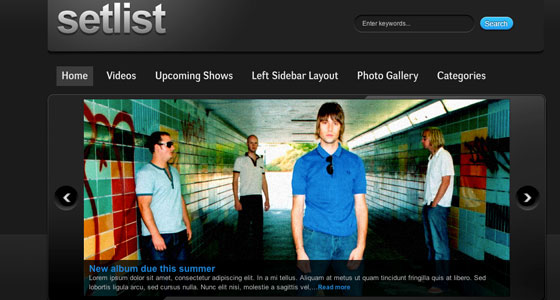 Setlist Music WordPress Theme
