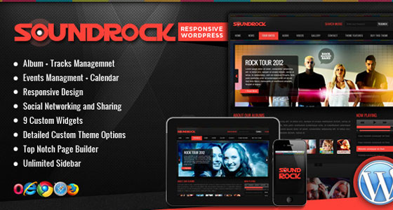 Sound Rock Music Band WP Theme