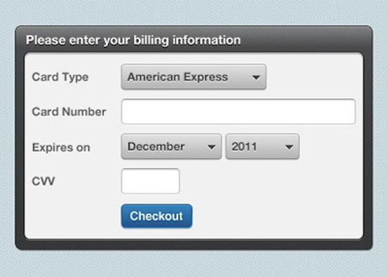 jQuery Credit Card