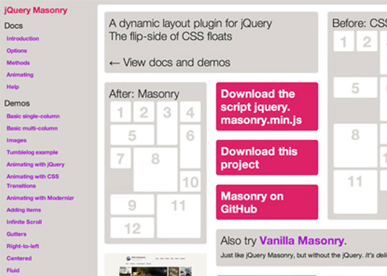 jQuery Masonry