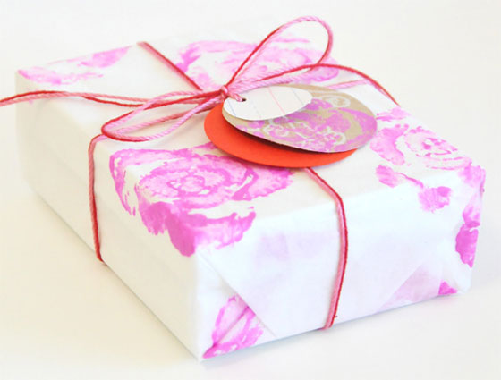 Celery Stamp Gift Wrap