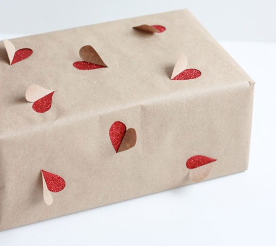 Heart Cut Out Gift Wrapping