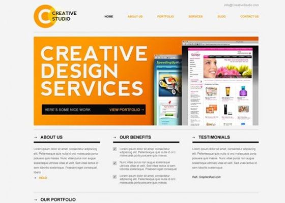 Minimal Website PSD Template