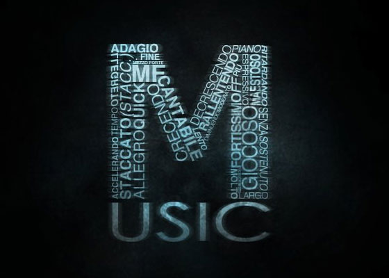 Music Typography Wall