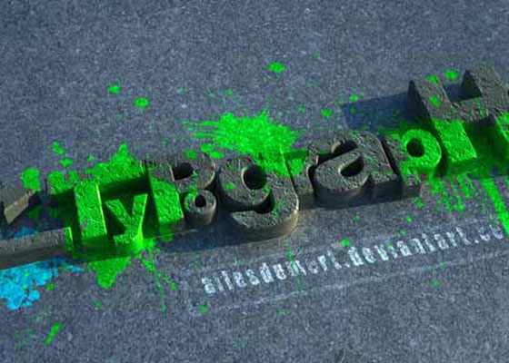 Typography 3D style
