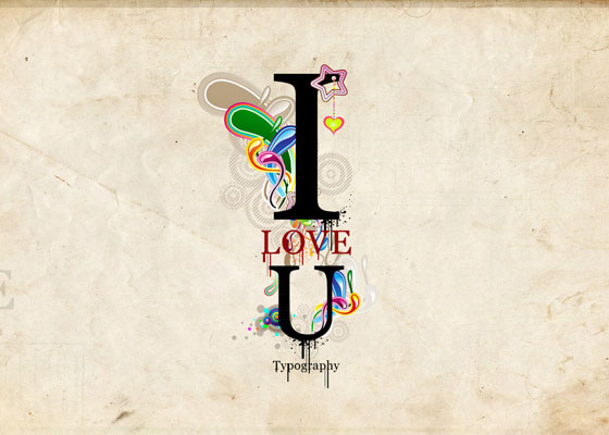 Typography I LOVE U