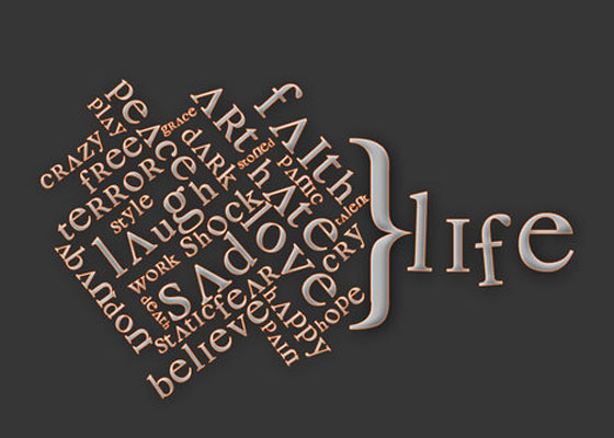 Typography Life Orange
