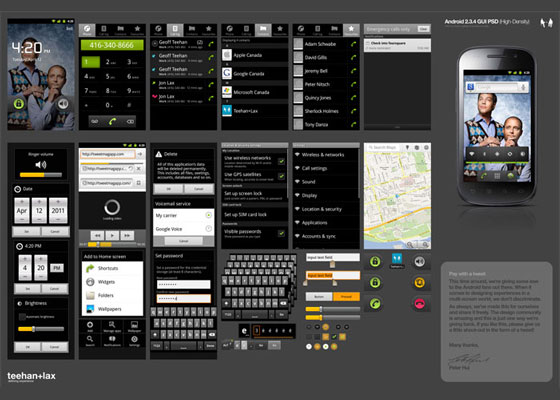 Android GUI PSD (High-Density)