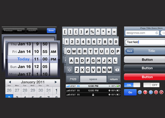 iPhone 4 GUI PSD