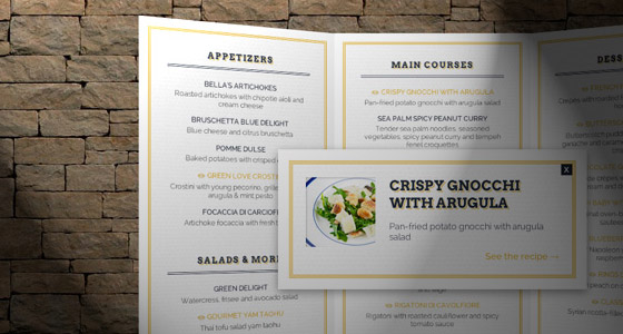 3d restaurant menu concept