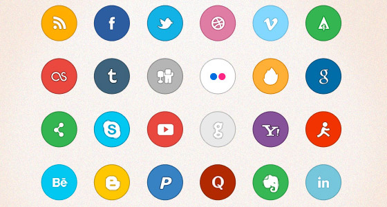 A free social icon set