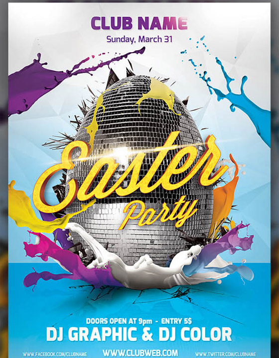 Easter Party Flayer Template