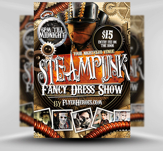 Steampunk Flyer Template