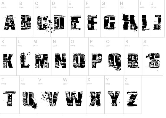 survival horror font