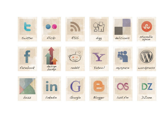 36 free vintage social icons