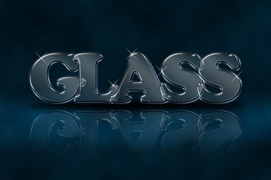 glass text effect