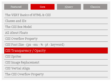Jquery Organic Tabs