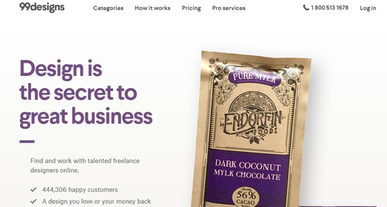 freelance website 99designs