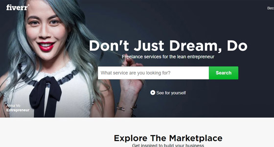 freelance website Fiverr