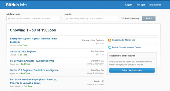 freelance website Github Jobs