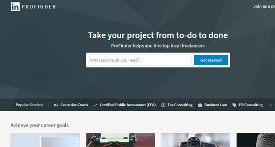 freelance website Linkedin profinder