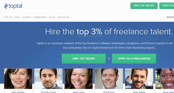 freelance website Toptal
