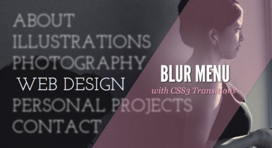 Blur Menu Transitions