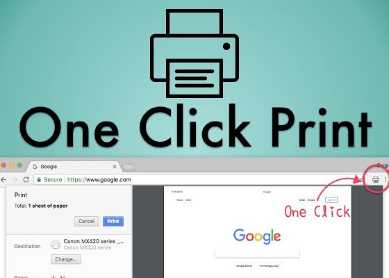 One Click Print wordpress plugin