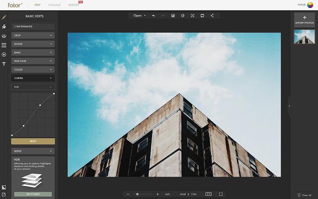 Fotor photo editor